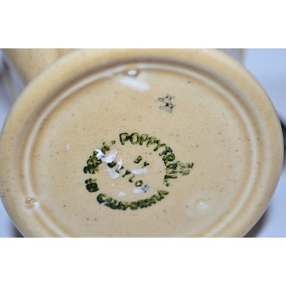 Poppytrail  Metlox Homestead Provincial Green Red Yellow Sugar Creamer Set Vtg - Picture 8 of 9